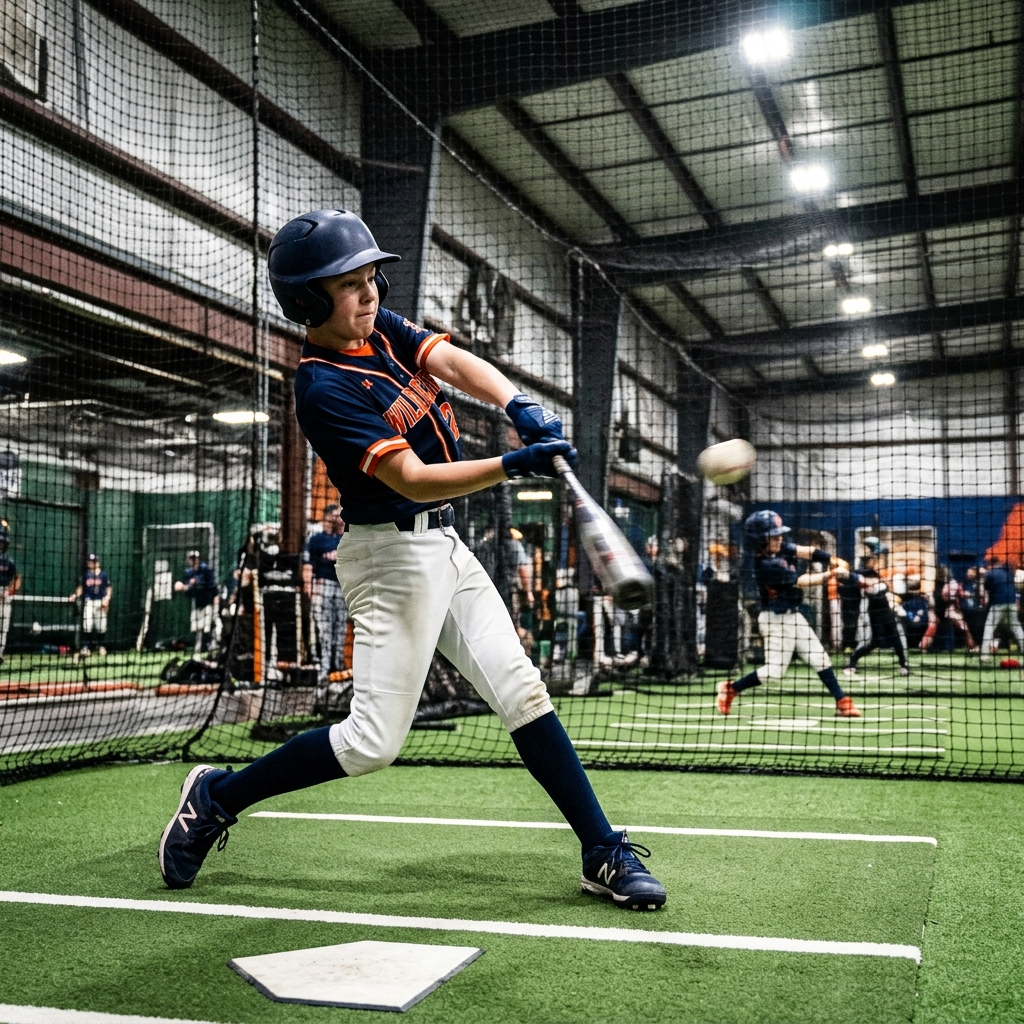 Indoor Hitting Drill: 4-Station Tee Work Progressions for Batting Cages